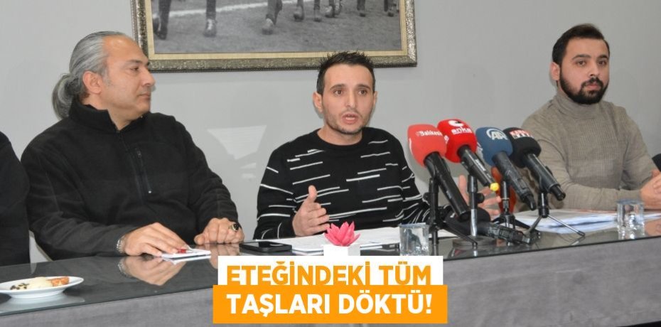 ETEĞİNDEKİ TÜM  TAŞLARI DÖKTÜ!