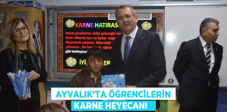  Ayvalık'ta öğrencilerin karne heyecanı  