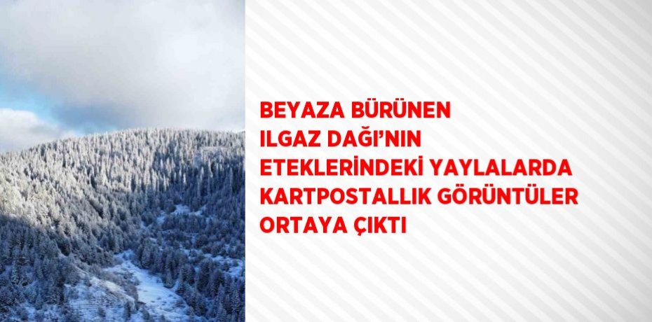BEYAZA BÜRÜNEN ILGAZ DAĞI’NIN ETEKLERİNDEKİ YAYLALARDA KARTPOSTALLIK GÖRÜNTÜLER ORTAYA ÇIKTI