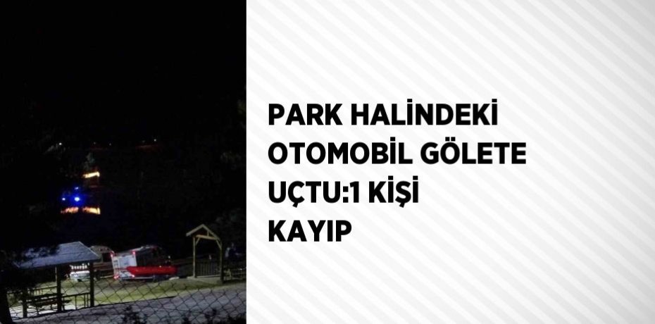 PARK HALİNDEKİ OTOMOBİL GÖLETE UÇTU:1 KİŞİ KAYIP
