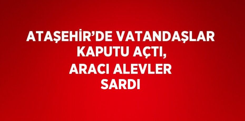 ATAŞEHİR’DE VATANDAŞLAR KAPUTU AÇTI, ARACI ALEVLER SARDI