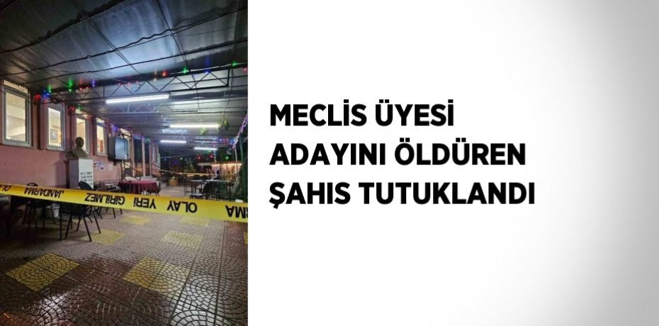 MECLİS ÜYESİ ADAYINI ÖLDÜREN ŞAHIS TUTUKLANDI