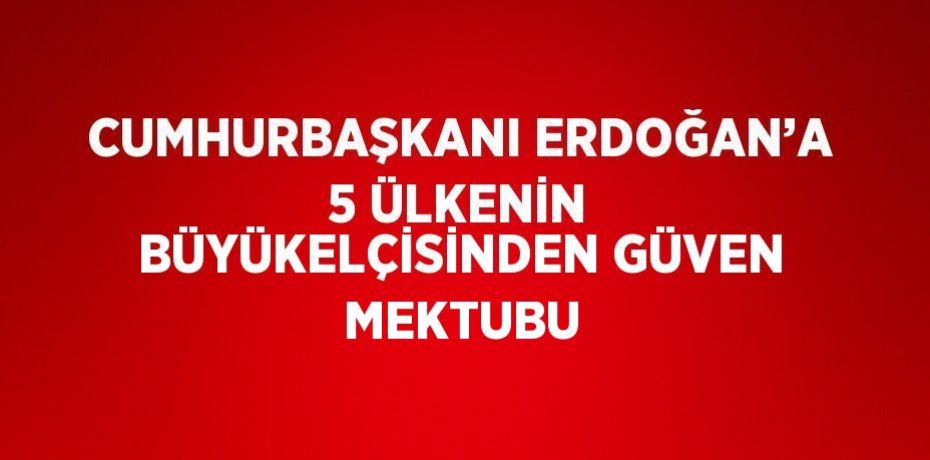 CUMHURBAŞKANI ERDOĞAN’A 5 ÜLKENİN BÜYÜKELÇİSİNDEN GÜVEN MEKTUBU