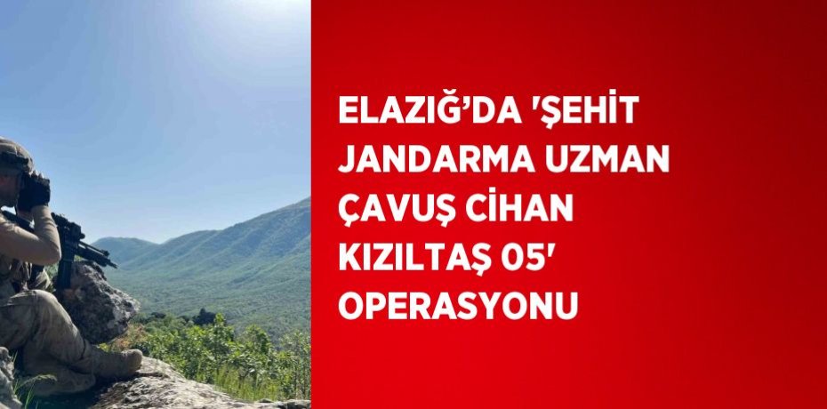 ELAZIĞ’DA 'ŞEHİT JANDARMA UZMAN ÇAVUŞ CİHAN KIZILTAŞ 05' OPERASYONU