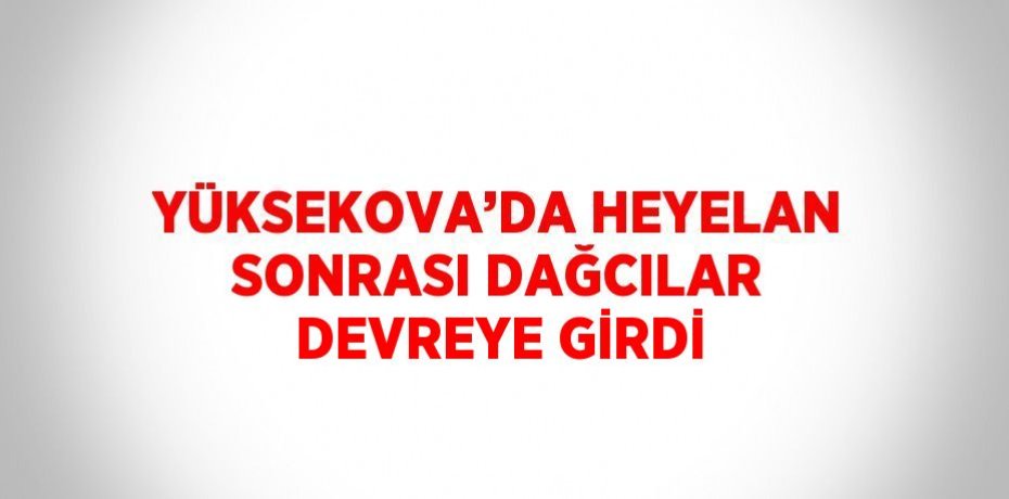 YÜKSEKOVA’DA HEYELAN SONRASI DAĞCILAR DEVREYE GİRDİ