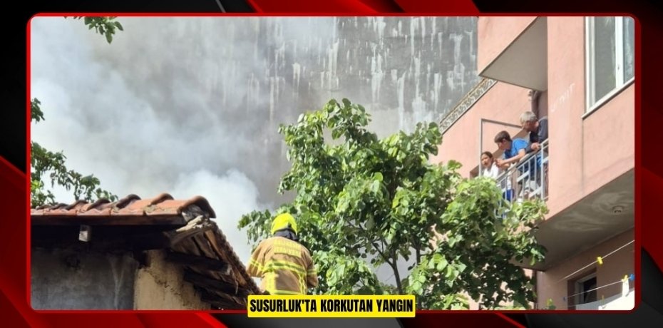 Susurluk'ta korkutan yangın