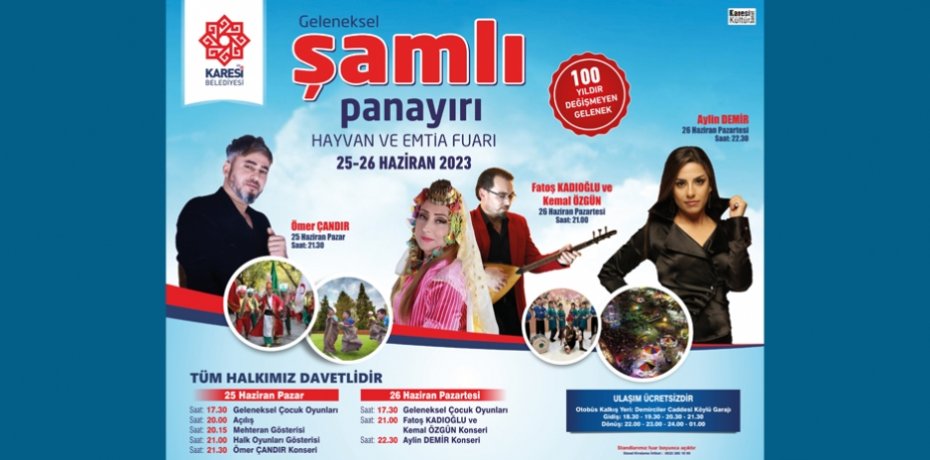 KARESİ BELEDİYESİ ŞAMLI PANAYIR DAVET