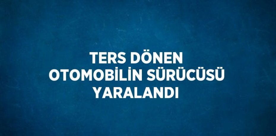 TERS DÖNEN OTOMOBİLİN SÜRÜCÜSÜ YARALANDI