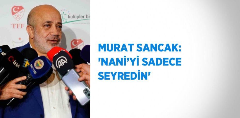 MURAT SANCAK: 'NANİ’Yİ SADECE SEYREDİN'