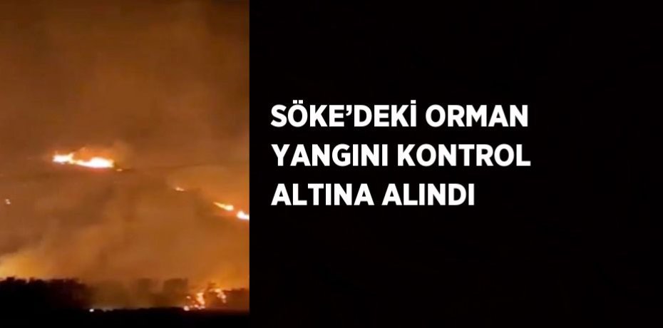 SÖKE’DEKİ ORMAN YANGINI KONTROL ALTINA ALINDI