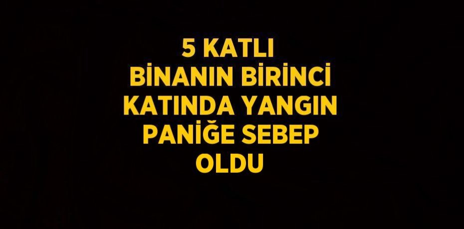 5 KATLI BİNANIN BİRİNCİ KATINDA YANGIN PANİĞE SEBEP OLDU