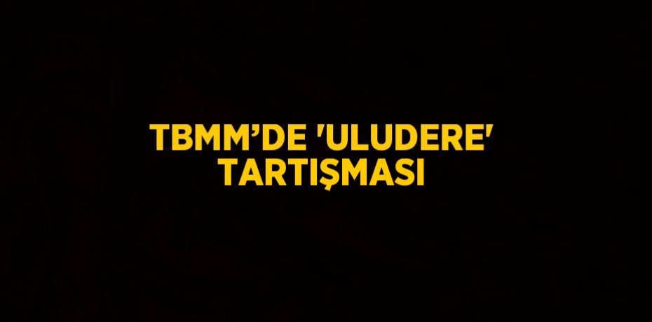 TBMM’DE 'ULUDERE' TARTIŞMASI