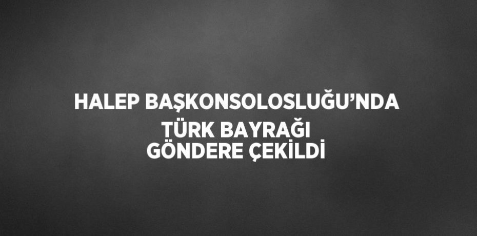 HALEP BAŞKONSOLOSLUĞU’NDA TÜRK BAYRAĞI GÖNDERE ÇEKİLDİ