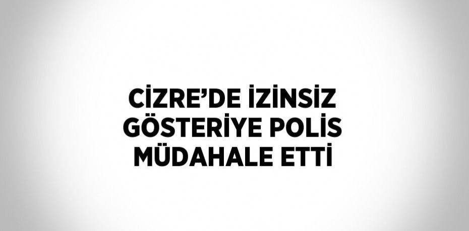 CİZRE’DE İZİNSİZ GÖSTERİYE POLİS MÜDAHALE ETTİ