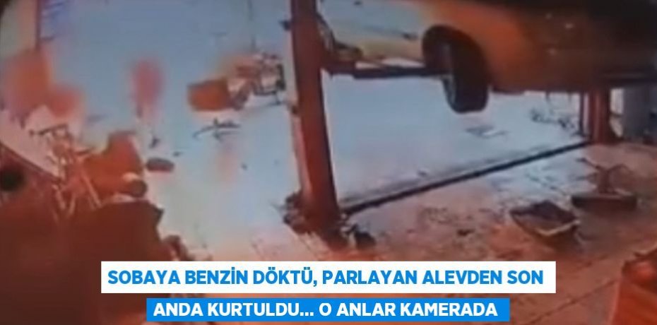SOBAYA BENZİN DÖKTÜ, PARLAYAN ALEVDEN SON ANDA KURTULDU... O ANLAR KAMERADA