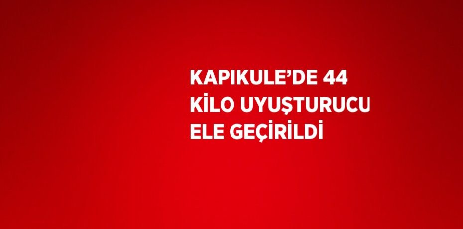 KAPIKULE’DE 44 KİLO UYUŞTURUCU ELE GEÇİRİLDİ