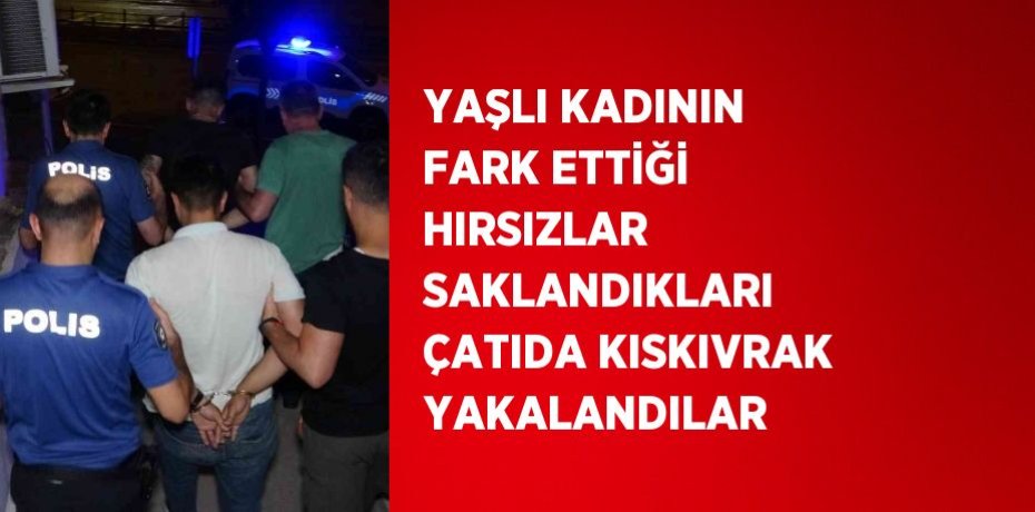 YAŞLI KADININ FARK ETTİĞİ HIRSIZLAR SAKLANDIKLARI ÇATIDA KISKIVRAK YAKALANDILAR