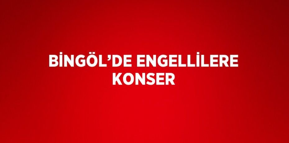 BİNGÖL’DE ENGELLİLERE KONSER