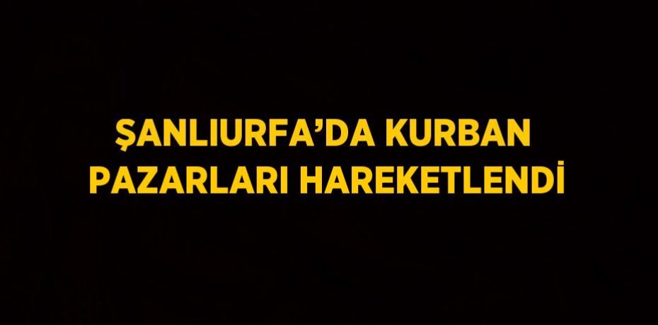 ŞANLIURFA’DA KURBAN PAZARLARI HAREKETLENDİ