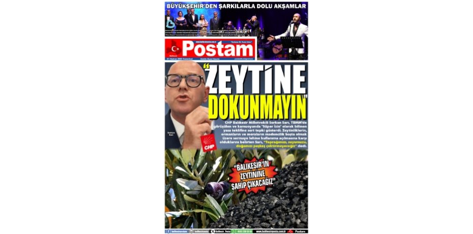 &quot;ZEYTİNE DOKUNMAYIN&quot;