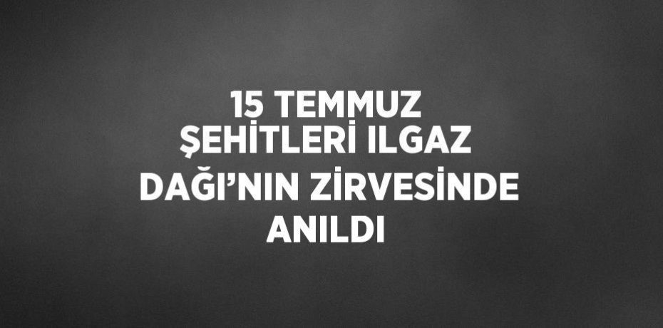 15 TEMMUZ ŞEHİTLERİ ILGAZ DAĞI’NIN ZİRVESİNDE ANILDI