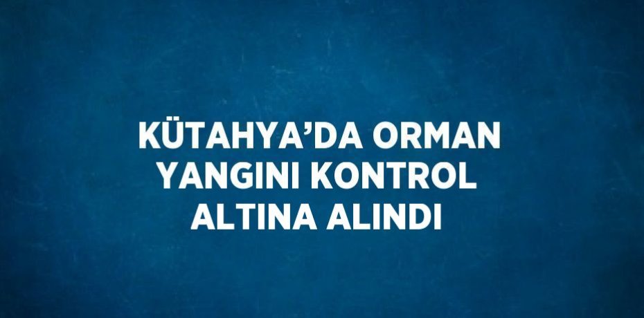 KÜTAHYA’DA ORMAN YANGINI KONTROL ALTINA ALINDI