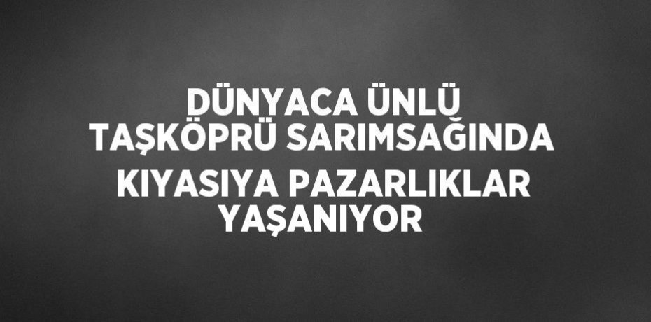 DÜNYACA ÜNLÜ TAŞKÖPRÜ SARIMSAĞINDA KIYASIYA PAZARLIKLAR YAŞANIYOR