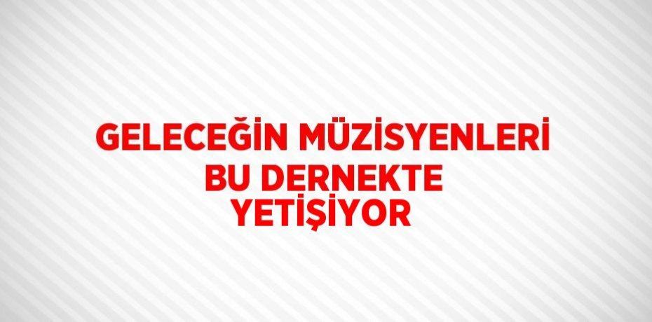 GELECEĞİN MÜZİSYENLERİ BU DERNEKTE YETİŞİYOR