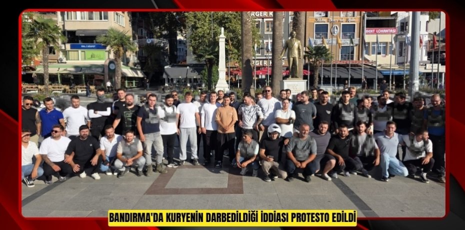 Bandırma'da kuryenin darbedildiği iddiası protesto edildi  