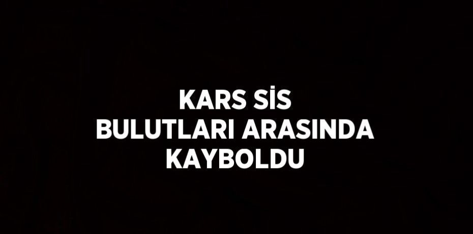 KARS SİS BULUTLARI ARASINDA KAYBOLDU