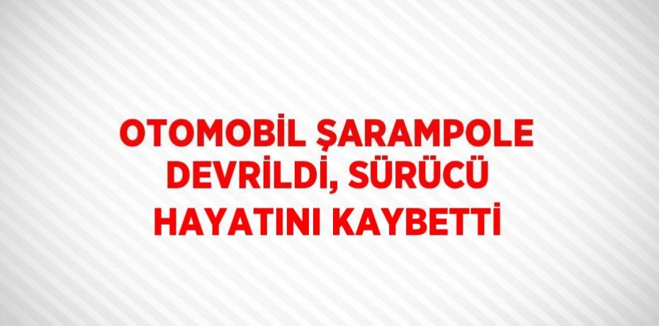OTOMOBİL ŞARAMPOLE DEVRİLDİ, SÜRÜCÜ HAYATINI KAYBETTİ