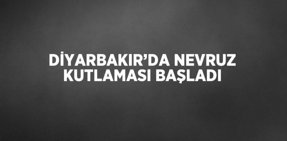 DİYARBAKIR’DA NEVRUZ KUTLAMASI BAŞLADI