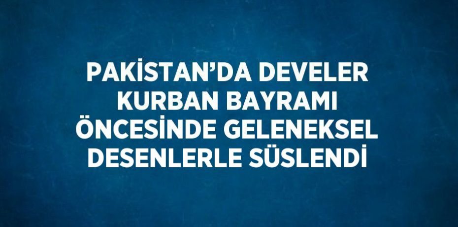 PAKİSTAN’DA DEVELER KURBAN BAYRAMI ÖNCESİNDE GELENEKSEL DESENLERLE SÜSLENDİ