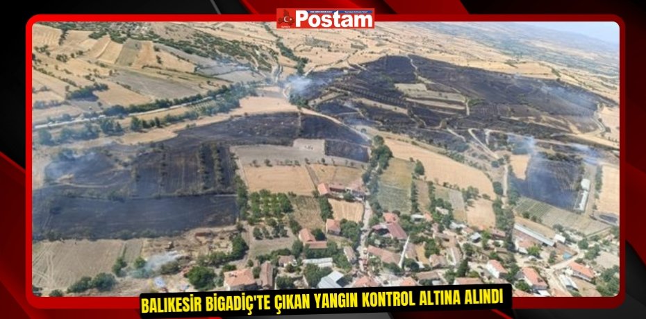 Balıkesir Bigadiç'te çıkan yangın kontrol altına alındı  