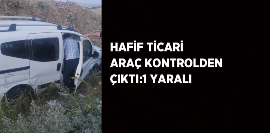 HAFİF TİCARİ ARAÇ KONTROLDEN ÇIKTI:1 YARALI