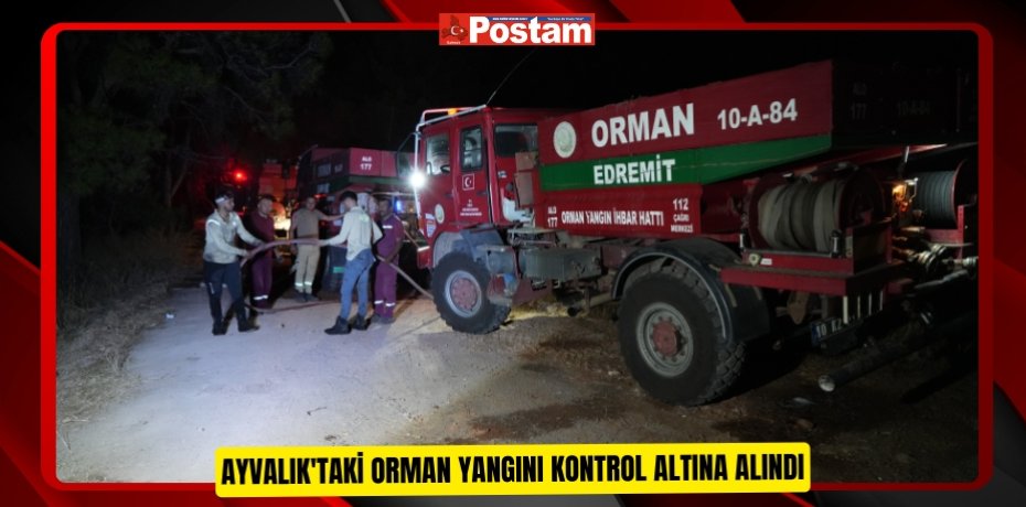Ayvalık'taki orman yangını kontrol altına alındı