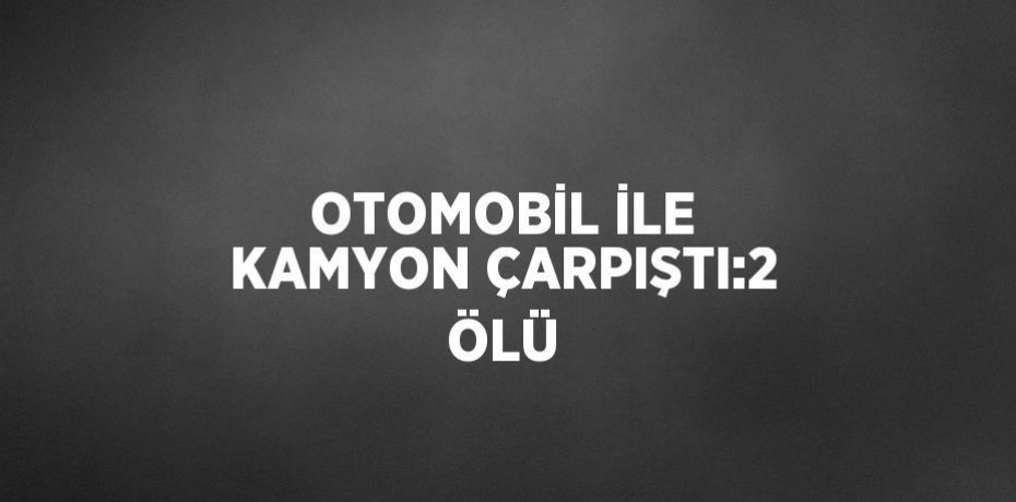 OTOMOBİL İLE KAMYON ÇARPIŞTI:2 ÖLÜ