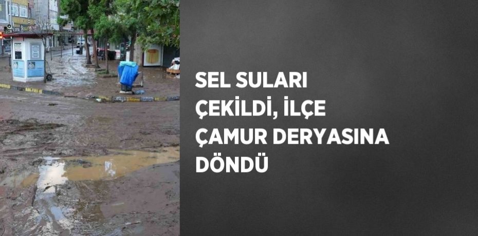 SEL SULARI ÇEKİLDİ, İLÇE ÇAMUR DERYASINA DÖNDÜ