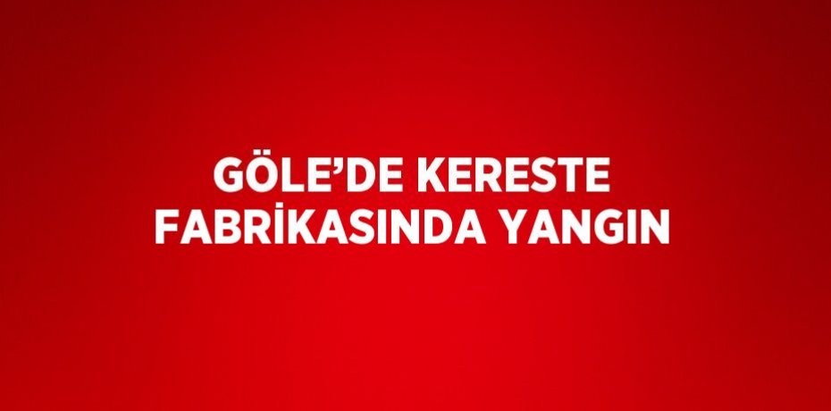 GÖLE’DE KERESTE FABRİKASINDA YANGIN