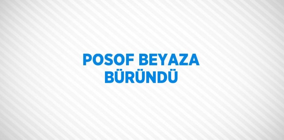 POSOF BEYAZA BÜRÜNDÜ