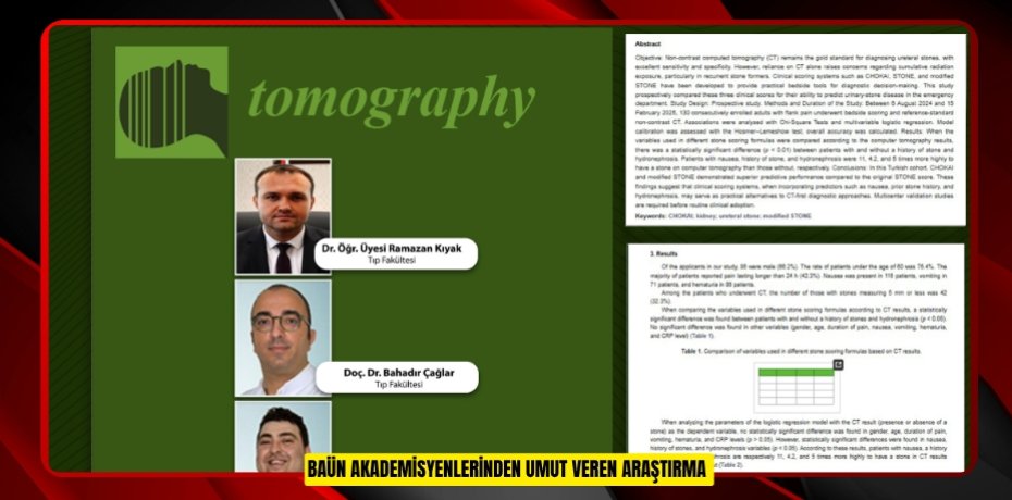 BAÜN AKADEMİSYENLERİNDEN UMUT VEREN ARAŞTIRMA