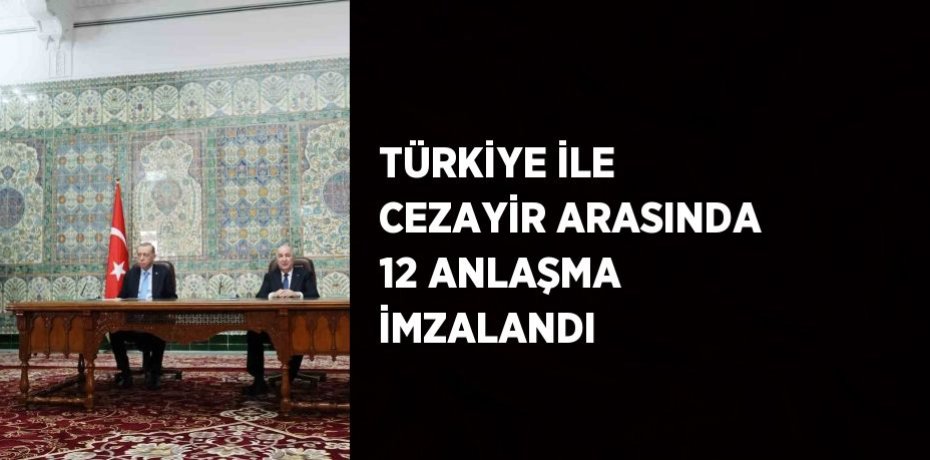 TÜRKİYE İLE CEZAYİR ARASINDA 12 ANLAŞMA İMZALANDI