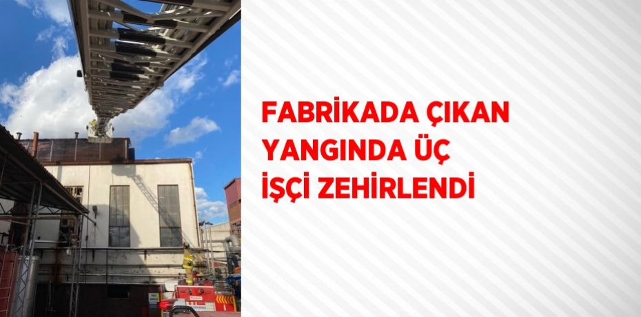 FABRİKADA ÇIKAN YANGINDA ÜÇ İŞÇİ ZEHİRLENDİ