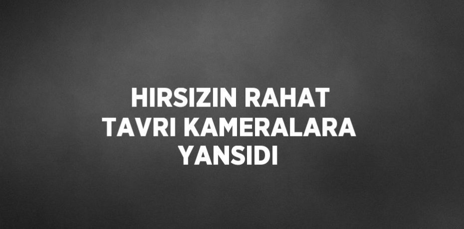 HIRSIZIN RAHAT TAVRI KAMERALARA YANSIDI