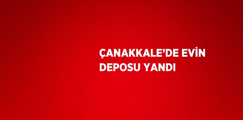 ÇANAKKALE’DE EVİN DEPOSU YANDI