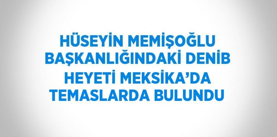 HÜSEYİN MEMİŞOĞLU BAŞKANLIĞINDAKİ DENİB HEYETİ MEKSİKA’DA TEMASLARDA BULUNDU