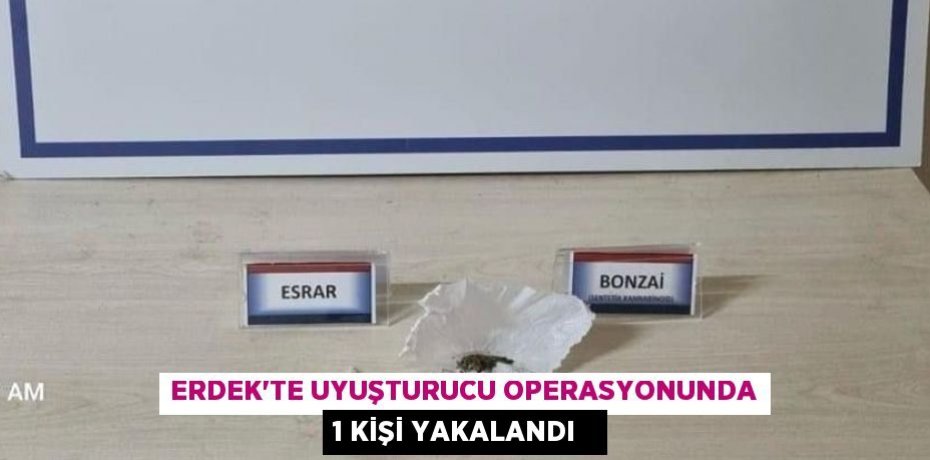 Erdek’te uyuşturucu operasyonunda 1 kişi yakalandı  