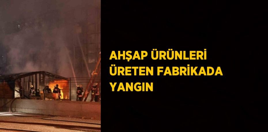 AHŞAP ÜRÜNLERİ ÜRETEN FABRİKADA YANGIN