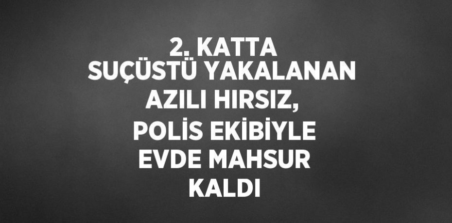 2. KATTA SUÇÜSTÜ YAKALANAN AZILI HIRSIZ, POLİS EKİBİYLE EVDE MAHSUR KALDI
