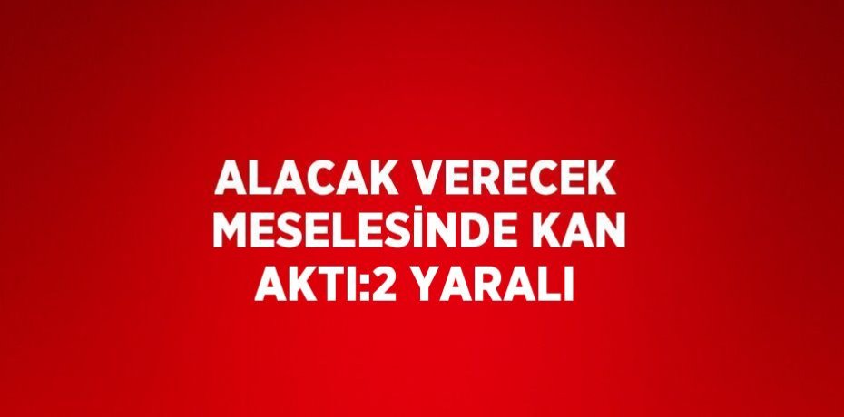 ALACAK VERECEK MESELESİNDE KAN AKTI:2 YARALI